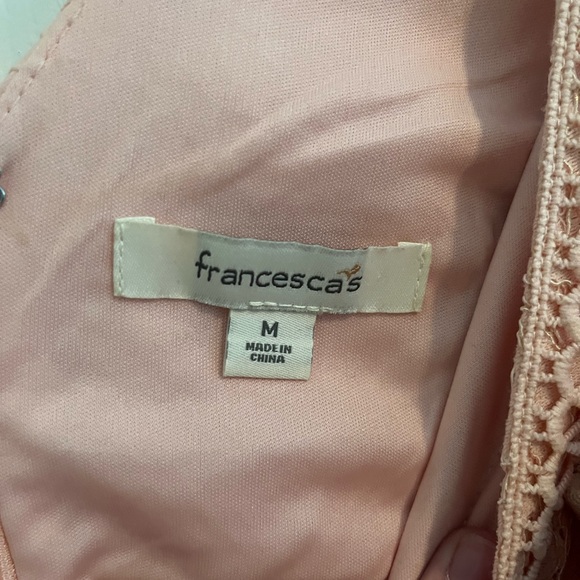 Francesca's Collections Peach Lace Dress - Picture 3 of 3